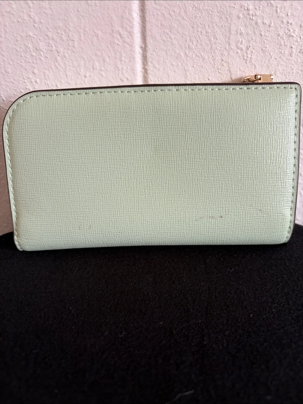 Kate Spade Mint Zip Around Continental Wallet with Gold Logo